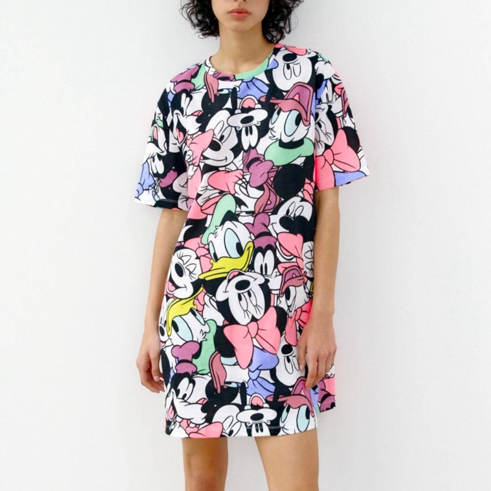 ZARA DISNEY MICKEY MINNIE MOUSE DAISY DONALD DUCK GOOFY T SHIRT DRESS